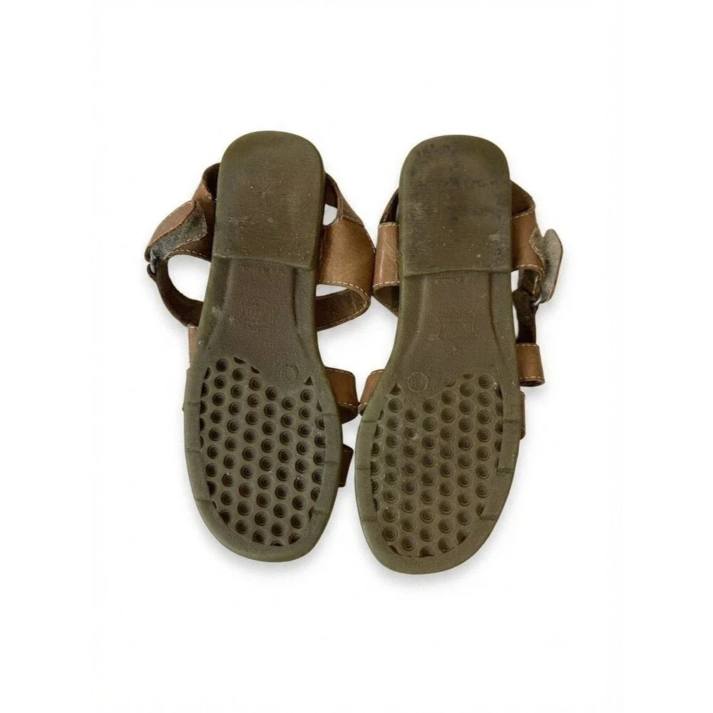 Women's 8 M Mountain Lake Brown Leather Strappy Sandals Gladiator Style Classic